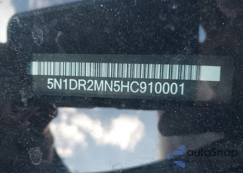 2017 Nissan Pathfinder S z USA, uszkodzony, nr VIN 5N1DR2MN5HC910001